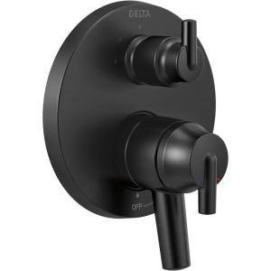 imageDelta Faucet Trinsic 17 Series 3Setting Integrated Diverter Valve Trim Kit Brushed Nickel Diverter Valve Trim Kit Shower Trim Kit Stainless T27859SS Valve Not IncludedMatte Black