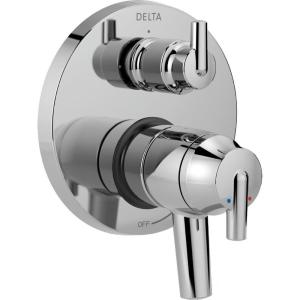imageDelta Faucet Trinsic 17 Series 3Setting Integrated Diverter Valve Trim Kit Brushed Nickel Diverter Valve Trim Kit Shower Trim Kit Stainless T27859SS Valve Not IncludedChrome