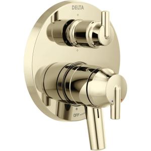 imageDelta Faucet Trinsic 17 Series 6Setting Integrated Diverter Valve Trim Kit Chrome Diverter Valve Trim Kit Shower Trim Kit Chrome T27959 Valve Not IncludedPolished Nickel