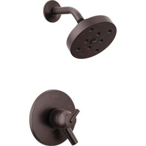 imageDelta Faucet Trinsic 17 Series DualFunction Tub and Shower Trim Kit Shower Faucet SingleSpray H2Okinetic Shower Head Matte Black T17459BL Valve Not IncludedVenetian Bronze