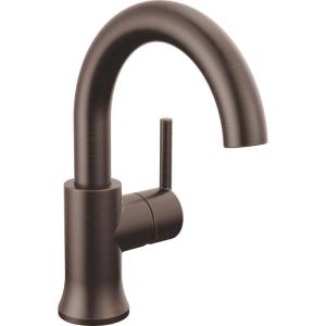 imageDelta Trinsic Swivel Spout High Arc 1Hole Bathroom Faucet Polished Nickel Single Hole Bathroom Sink Faucet PushPop Drain Assembly Polished Nickel 559HAPNDSTVenetian Bronze