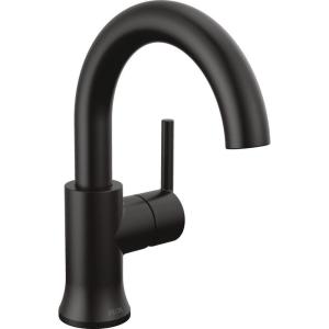 imageDelta Trinsic Swivel Spout High Arc 1Hole Bathroom Faucet Polished Nickel Single Hole Bathroom Sink Faucet PushPop Drain Assembly Polished Nickel 559HAPNDSTMatte Black