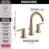 imageDELTA 3559CZMPUDST Trinsic Widespread 500 x 1600 x 500 inches Champagne BronzeChampagne Bronze