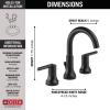 imageDELTA 3559CZMPUDST Trinsic Widespread 500 x 1600 x 500 inches Champagne BronzeMatte Black