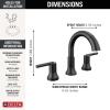 imageDELTA 3559CZMPUDST Trinsic Widespread 500 x 1600 x 500 inches Champagne BronzeMatte Black