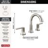 imageDELTA 3559CZMPUDST Trinsic Widespread 500 x 1600 x 500 inches Champagne BronzeStainless