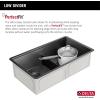 imageDELTA FAUCET Delta Rivet 33 Inch Black Stainless Steel Undermount 16 Gauge Workstation Kitchen Sink Double Bowl in PVD Gunmetal Finish with WorkFlow Ledge and Accessories 95B903133DGS