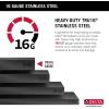imageDELTA FAUCET Delta Rivet 33 Inch Black Stainless Steel Undermount 16 Gauge Workstation Kitchen Sink Double Bowl in PVD Gunmetal Finish with WorkFlow Ledge and Accessories 95B903133DGS