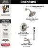 imageDelta 144897 Esato Monitor 14 Series Single Function Pressure Balanced Tub and Shower with 5 Setting Shower Head and Included RoughIn Valve  Matte BlackSpotshield Stainless