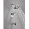 imageDelta 144897 Esato Monitor 14 Series Single Function Pressure Balanced Tub and Shower with 5 Setting Shower Head and Included RoughIn Valve  Matte BlackChrome