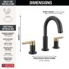 imageDelta 35749LFSS Nicoli Bathroom Faucet StainlessMatte Black  Champagne Bronze