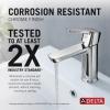 imageDelta 581LFBLGPMPP Modern Bathroom Faucet 10 GPM Water Flow Matte BlackChrome