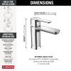 imageDelta 581LFBLGPMPP Modern Bathroom Faucet 10 GPM Water Flow Matte BlackChrome