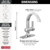 imageDelta Albion Matte BlackBrushed Gold Bathroom Faucet 1 Hole Single Hole Bathroom Sink Faucet for Vanity Metal PushPop Drain Assembly Matte BlackChampagne Bronze 15855LFGZChrome