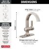 imageDelta Albion Matte BlackBrushed Gold Bathroom Faucet 1 Hole Single Hole Bathroom Sink Faucet for Vanity Metal PushPop Drain Assembly Matte BlackChampagne Bronze 15855LFGZSpotShield Stainless