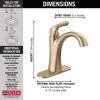 imageDelta Arvo Matte Black Bathroom Faucet 1 Hole Single Hole Bathroom Sink Faucet for Vanity PushPop Drain Assembly Matte Black 15840LFBLChampagne Bronze