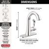 imageDelta Esato Matte Black Bathroom Faucet 1 Hole Single Hole Bathroom Sink Faucet for Vanity PushPop Drain Assembly Matte Black 15897LFBLChrome