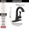 imageDelta Esato Matte Black Bathroom Faucet 1 Hole Single Hole Bathroom Sink Faucet for Vanity PushPop Drain Assembly Matte Black 15897LFBLMatte Black