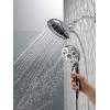 imageDelta Faucet 5Spray In2ition Dual Shower Head with Handheld Spray H2Okinetic Brushed Nickel Shower Head with Hose Showerheads Handheld Shower Heads Magnetic Docking Stainless 58480SS25PK