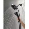 imageDelta Faucet 5Spray In2ition Dual Shower Head with Handheld Spray H2Okinetic Matte Black Shower Head with Hose Showerheads Handheld Shower Heads Magnetic Docking Matte Black 58480BL25PK