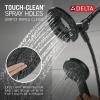 imageDelta Faucet Albion 14 Series SingleHandle Shower Faucet Gold Shower Trim Kit with 4Setting In2ition 2in1 Dual Hand Held Shower Head with Hose Champagne Bronze T142855CZI Valve Not IncludedMatte Black