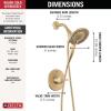 imageDelta Faucet Albion 14 Series SingleHandle Shower Faucet Gold Shower Trim Kit with 4Setting In2ition 2in1 Dual Hand Held Shower Head with Hose Champagne Bronze T142855CZI Valve Not IncludedChampagne Bronze