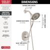 imageDelta Faucet Albion 14 Series SingleHandle Shower Faucet Gold Shower Trim Kit with 4Setting In2ition 2in1 Dual Hand Held Shower Head with Hose Champagne Bronze T142855CZI Valve Not IncludedSpotShield Stainless