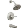 imageDelta Faucet Galeon 14 Series Matte Black Tub Shower Faucet Set with H2Okinetic Shower Head Shower Trim Kit Matte Black Shower Faucet Bathtub Faucet Set Matte Black T14472BL Valve Not IncludedLumicoat Stainless
