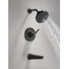 imageDelta Faucet Galeon 14 Series Matte Black Tub Shower Faucet Set with H2Okinetic Shower Head Shower Trim Kit Matte Black Shower Faucet Bathtub Faucet Set Matte Black T14472BL Valve Not IncludedMatte Black