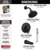 imageDelta Faucet Galeon 14 Series Matte Black Tub Shower Faucet Set with H2Okinetic Shower Head Shower Trim Kit Matte Black Shower Faucet Bathtub Faucet Set Matte Black T14472BL Valve Not IncludedMatte Black