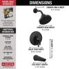imageDelta Faucet Galeon 14 Series Matte Black Tub Shower Faucet Set with H2Okinetic Shower Head Shower Trim Kit Matte Black Shower Faucet Bathtub Faucet Set Matte Black T14472BL Valve Not IncludedMatte Black