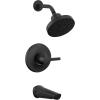 imageDelta Faucet Galeon 14 Series Matte Black Tub Shower Faucet Set with H2Okinetic Shower Head Shower Trim Kit Matte Black Shower Faucet Bathtub Faucet Set Matte Black T14472BL Valve Not IncludedMatte Black