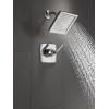 imageDelta Faucet Geist 14 Series Black Shower Faucet Shower Trim Kit with SingleSpray Matte Black Shower Head Shower Faucet Set Complete Matte Black 142864BL Valve IncludedChrome