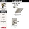 imageDelta Faucet Geist 14 Series Black Shower Faucet Shower Trim Kit with SingleSpray Matte Black Shower Head Shower Faucet Set Complete Matte Black 142864BL Valve IncludedSpotShield