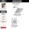 imageDelta Faucet Geist 14 Series Black Shower Faucet Shower Trim Kit with SingleSpray Matte Black Shower Head Shower Faucet Set Complete Matte Black 142864BL Valve IncludedChrome