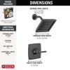 imageDelta Faucet Geist 14 Series Black Shower Faucet Shower Trim Kit with SingleSpray Matte Black Shower Head Shower Faucet Set Complete Matte Black 142864BL Valve IncludedMatte Black