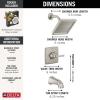 imageDelta Faucet Geist 14 Series Tub and Shower Trim Kit Black Shower Faucet with SingleSpray Matte Black Shower Head Shower Faucet Set Complete Matte Black 144864BL Valve IncludedSpotShield