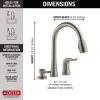 imageDelta Faucet Kate Pull Down Kitchen Faucet Brushed Nickel Kitchen Faucets with Pull Down Sprayer Kitchen Sink Faucet Faucet for Kitchen Sink Soap Dispenser Stainless 16970SSSDDSTStainless