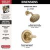 imageDelta Faucet Lahara 14 Series SingleHandle Shower Faucet Shower Trim Kit with 5Spray TouchClean Shower Head Stainless T14238SS Valve Not IncludedChampagne Bronze