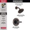 imageDelta Faucet Lahara 14 Series SingleHandle Shower Faucet Shower Trim Kit with 5Spray TouchClean Shower Head Stainless T14238SS Valve Not IncludedVenetian Bronze