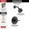 imageDelta Faucet Modern 14 Series Matte Black Shower Faucet Delta Shower Trim Kit with SingleSpray TouchClean Black Shower Head Matte Black T14259BLPP Valve Not IncludedMatte Black