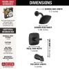 imageDelta Faucet Modern 14 Series Matte Black Shower Faucet Tub and Shower Trim Kit with SingleSpray TouchClean Black Shower Head Matte Black T144339BLPP Valve Not IncludedMatte Black