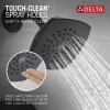 imageDelta Faucet Modern 14 Series Matte Black Shower Faucet Tub and Shower Trim Kit with SingleSpray TouchClean Black Shower Head Matte Black T144339BLPP Valve Not IncludedMatte Black