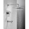 imageDelta Faucet Modern 14 Series Matte Black Shower Faucet Tub and Shower Trim Kit with SingleSpray TouchClean Black Shower Head Matte Black T14467BLPP Valve Not IncludedChrome