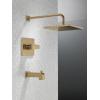 imageDelta Faucet Modern 14 Series Matte Black Shower Faucet Tub and Shower Trim Kit with SingleSpray TouchClean Black Shower Head Matte Black T14467BLPP Valve Not IncludedChampagne Bronze