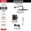 imageDelta Faucet Modern 14 Series Matte Black Shower Faucet Tub and Shower Trim Kit with SingleSpray TouchClean Black Shower Head Matte Black T14467BLPP Valve Not IncludedMatte Black