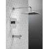 imageDelta Faucet Modern 14 Series Matte Black Shower Faucet Tub and Shower Trim Kit with SingleSpray TouchClean Black Shower Head Matte Black T14467BLPP Valve Not IncludedChrome