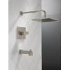 imageDelta Faucet Modern 14 Series Matte Black Shower Faucet Tub and Shower Trim Kit with SingleSpray TouchClean Black Shower Head Matte Black T14467BLPP Valve Not IncludedSpotshield Stainless