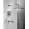 imageDelta Faucet Modern 14 Series Matte Black Shower Faucet Tub and Shower Trim Kit with SingleSpray TouchClean Black Shower Head Matte Black T14467BLPP Valve Not IncludedSpotshield Stainless