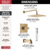 imageDelta Faucet Modern 14 Series Matte Black Shower Faucet Tub and Shower Trim Kit with SingleSpray TouchClean Black Shower Head Matte Black T14467BLPP Valve Not IncludedChampagne Bronze